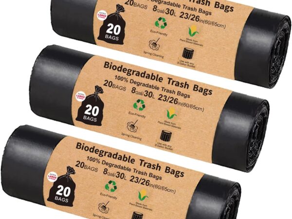 Adult Toilettenbeutel Bio für Campingtoiletten 60 Stück, 30L biologisch abbaubare Toilettenbeutel, Campingtoilette Beutel für Campingtoiletten, Biotoiletten, Mobile Toiletten, Campen, Wandern, Reisen