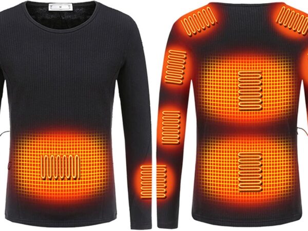 Winter Warme unterwäsche Herren Damen Beheizte Oberteile 3 Temperaturregler 11 Heizzonen Beheizbare Langarmshirt USB Ladeschnittstelle Heiz Pullover für Outdoor Wandern Jagd Motorrad Camping