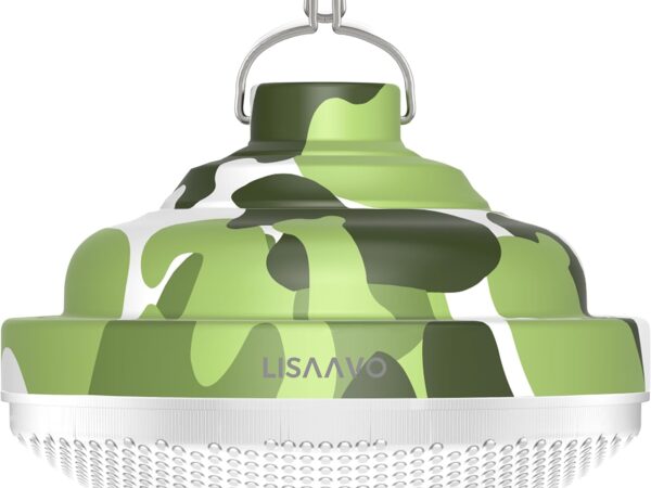 Lisaavo Campinglampe 5200mAh Elektrische Camping Laternen Rundliche Kabellose USB - Aufladbare LED Außenlaternen,Tarnfarbe