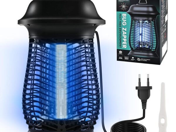 Herboom Insektenvernichter Elektrisch, 20W 4200V Insektenfalle UV Mückenlampe, Mückenfalle Elektrisch, Mückenabwehr, Fliegenfalle Elektrisch, Insekten Lampe für Innen und außen Garten