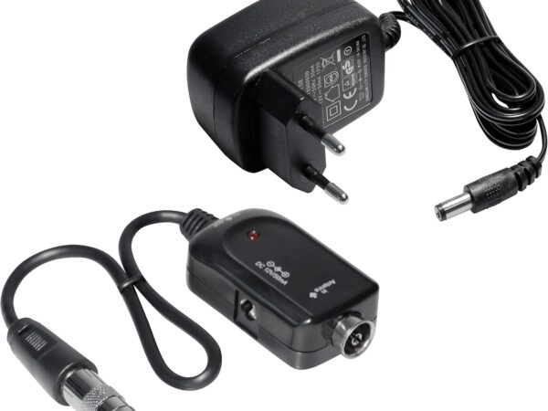 MaxTrack FZDVBPL DVB-T Antennen Power Set für Receiver ohne 5V Einspeisung/Netzteil/DC-Einspeiseweiche/IEC-Anschlußkabel/IEC/F-Adapter