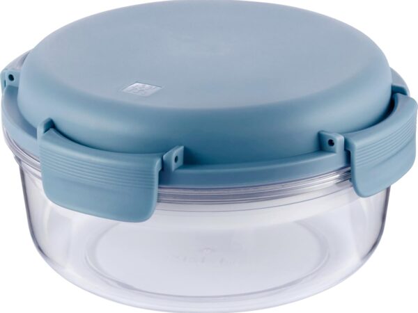 Zwilling Lunchtime Lunchbox mit Kühlakku, runde auslaufsichere Bento Box für Salat, 18 cm, 1 l, für Schule, Arbeit, Picknick, Reisen, Camping, blau