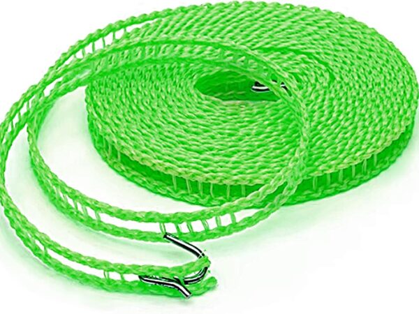 Wäscheleine Winddichte Outdoor 5m/16.4ft, tragbare Reise-Wäscheleine Kleidung Trocknen Seil, Nylon Wäscheleinen für Camping Reise Aufhänger oder Home Use