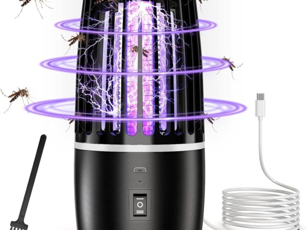 Insektenvernichter, 2 IN 1 Insektenvernichter Elektrisch Mückenlampe, Insektenfalle Moskito Killer mit UV-Lampe, Elektrische Mückenfalle Moskito Killer für Schlafzimmer Camping Garten Innen und Aussen
