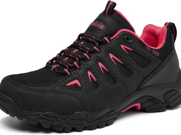 SHULOOK Wanderschuhe Damen Wasserdicht Leicht Trekkingschuhe Damen rutschfeste Stiefeletten Bergschuhe Outdoor Schuhe Damen Sneaker für Camping,Hiking,Angeln