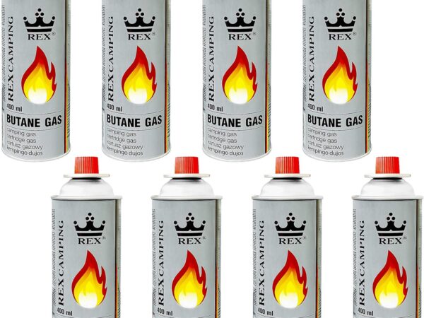 Mianova Gaskartuschen 227g Butan Gas | Bunsenbrenner Campingkocher Kocher Gaskocher Camping Gasheizung Grill Gasbrenner Lötlampe Set 8 Gasflaschen
