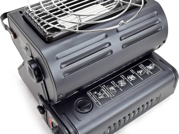 RSonic 90° drehbar tragbare Gasheizung | Keramik-Brenner, 1.3KW | Gasstrahler Heizung | Outdoor, Camping, Angeln Mini Heizer| (Nur Gasheizung)