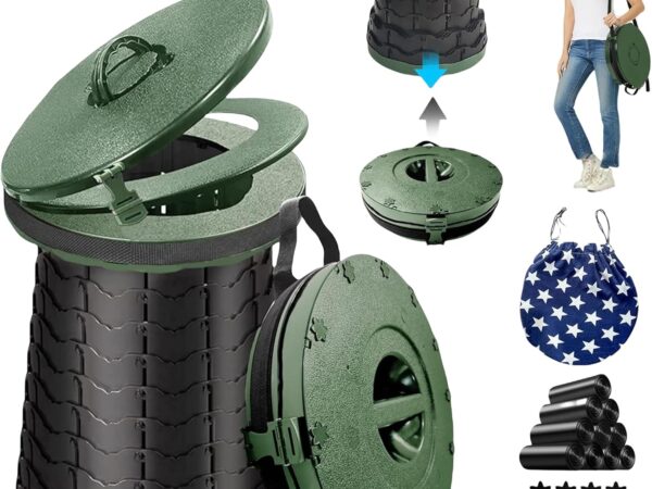 LOCYOP Tragbare Toilette Camping Toilette Camping Toilette faltbar Camping Toilet Urinal Unisex für Auto Toliet für Männer und Frauen, hygienischer Eimer für Auto
