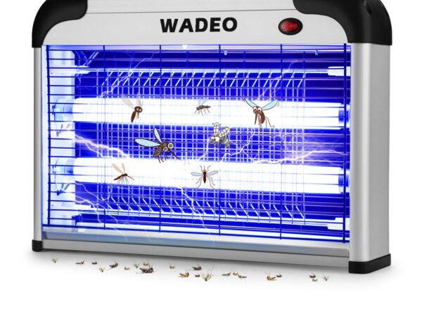 WADEO Insektenvernichter Elektrisch 20W, Mückenlampe Mückenschutz Chemiefrei mit LED-Licht, Fliegenfalle Mückenfalle Fliegenfänger Insektenlampe aufhängbar, geeignet für Küche und Restaurants