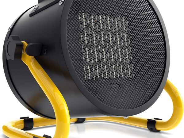 Brandson - Heizlüfter 3000 Watt - Keramik Heizstrahler - Bauheizer Bautrockner - Turbo Elektroheizgebläse mit Überhitzungsschutz - extra Stark - 2 Heizstufen - für Baustelle Haus Werkstatt Garage