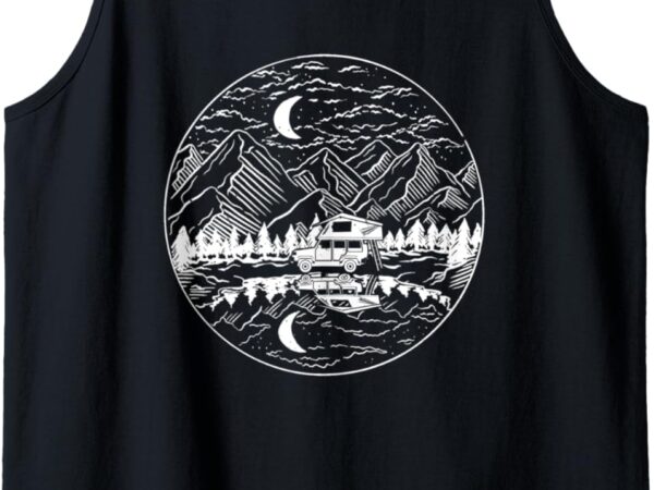 Dachzelt Nacht | Camping Camper Outdoor Urlaub Abenteuer Tank Top