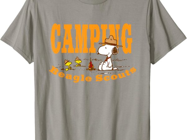 Erdnüsse Snoopy Woodstock Camping Beagle Scouts T-Shirt