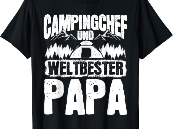 Wohnwagen Campingurlaub Bester Papa Vatertag Campen T-Shirt