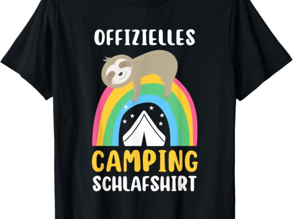 Camper Schlafshirt Faultier Lustige Sprüche Kinder Camping T-Shirt