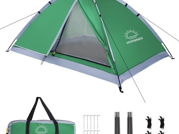 EPCPSHADES 1-2 Person Dome Tents for Camping, Lightweight Portable Backpacking Tent, Small, Easy to Set Up, Waterproof Camping and Hiking Tent for Adults