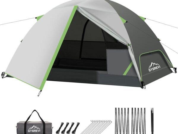 Gysrevi Camping Zelt Wurfzelt Zelt 2 Personen Kuppelzelte Wasserdicht Winddicht Dome Tent Ultraleicht Zelt für Camping Outdoor Trekking
