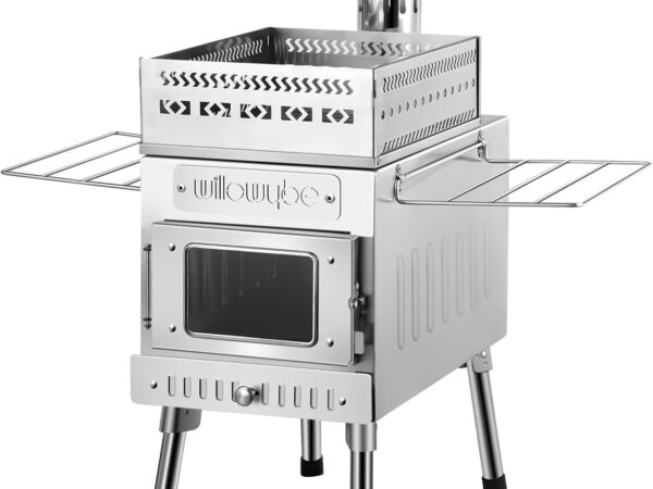 WillowyBe Outdoor Sauna Hot Tent Stove, Raketenofenheizung, tragbarer Camping-Holzofen für trockene Saunen, Kochen für Ehemann und Freunde