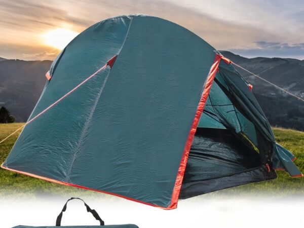 Tent 2 Person Waterproof Lightweight Small Pack Size Tunnel Tent Double Walled Camping Outdoor Awning Entrance with Insect Protection