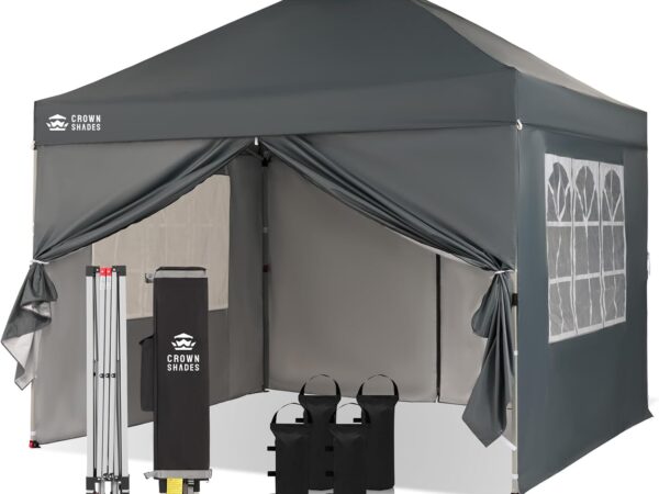 Pavillon 3x3 Wasserdicht Stabil Winterfest mit 4 Seitenteilen, Pop up Gartenpavillon UV Schutz 50+, Partyzelt Für Outdoor Camping, 3-Fach Höhenverstellbar, Pavillion mit Tragetasche