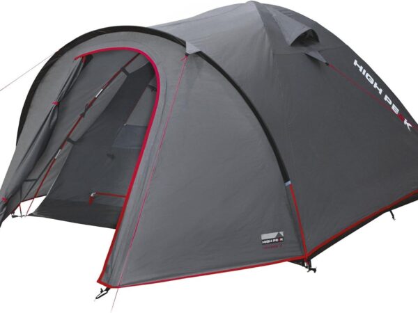 High Peak Nevada 4 Dome Tent with Vestibule, Camping Tent for 4 Persons, Double Wall, Waterproof, Ventilation System, Weather Protected Entrance, Mosquito Protection