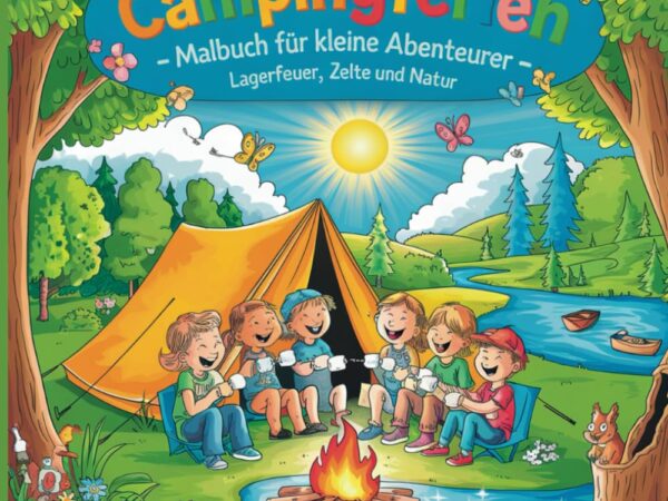Campingferien - Malbuch für kleine Abenteurer: Lagerfeuer, Zelte und Natur