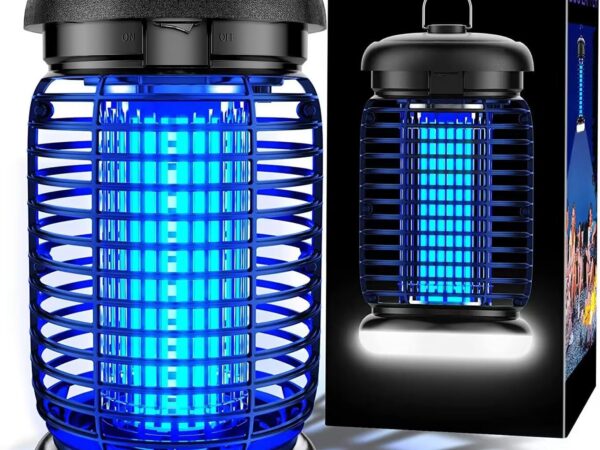 Electric Insect Killer, 2-in-1 Insect Trap, Mosquito Lamp, 15 W, 4200 V, Powerful Fly Trap, Electric with UV Light, Fly Catcher, Mosquito Trap, Mosquito Killer for Indoor and Outdoor Use