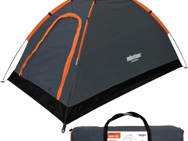 Milestone Camping Kuppelzelt/wasserabweisendes Zelt mit Tragetasche im Lieferumfang enthalten