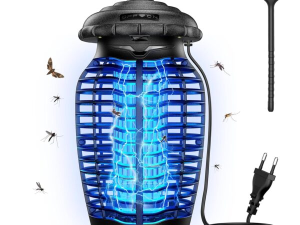 Kfonla Electric Insect Killer, Strong Insect Trap, Mosquito Lamp, Mosquito Trap, Electric 4200 V with 15 W UV Lamp, Electric Fly Catcher, Hanging Mosquito Repellent for Moths and Flies
