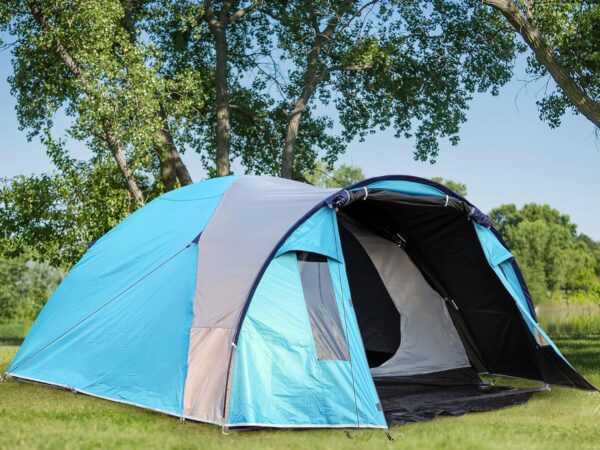 BlueWood Dome Camping Tent for 3-4 Person, Double Layer, Lightweight Holiday Family Camping and Hiking Tent, Waterproof, Sewn-in Groundsheet