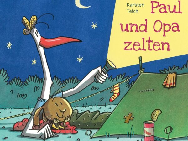 Paul und Opa zelten