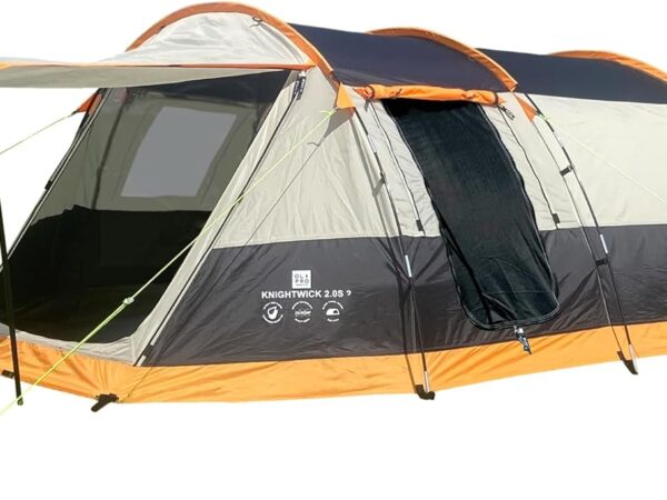 OLPRO Knightwick 3 Man Tunnel Camping Tent with Porch Waterproof 5000mm Lightweight Dome Tent for 2-3 Person Festival Backpacking Hiking Outdoor Sleeping Tent